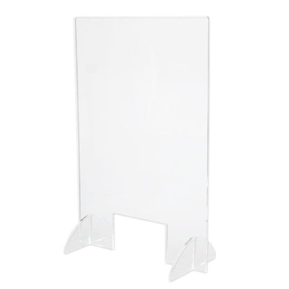 EHDesign Schutzwand hoch / 6 mm Hygieneschutzwand / Spuckschutz aus Acrylglas mit Durchreiche