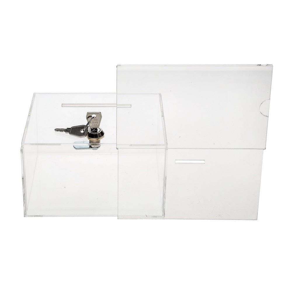 EHDesign Spendenbox Losbox / Spendenbox aus Acrylglas mit Einschub