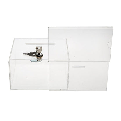 EHDesign Spendenbox Losbox / Spendenbox aus Acrylglas mit Einschub