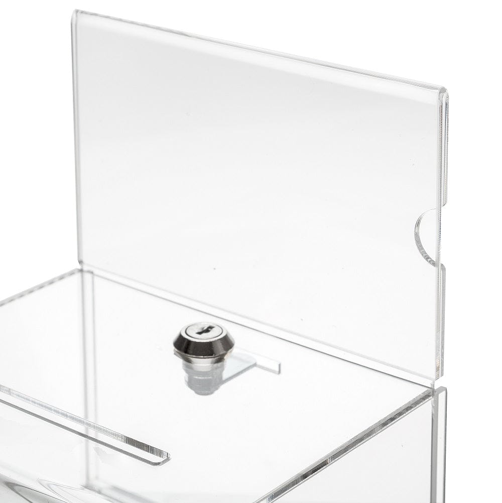 EHDesign Spendenbox Losbox / Spendenbox aus Acrylglas mit Einschub
