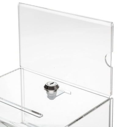 EHDesign Spendenbox Losbox / Spendenbox aus Acrylglas mit Einschub