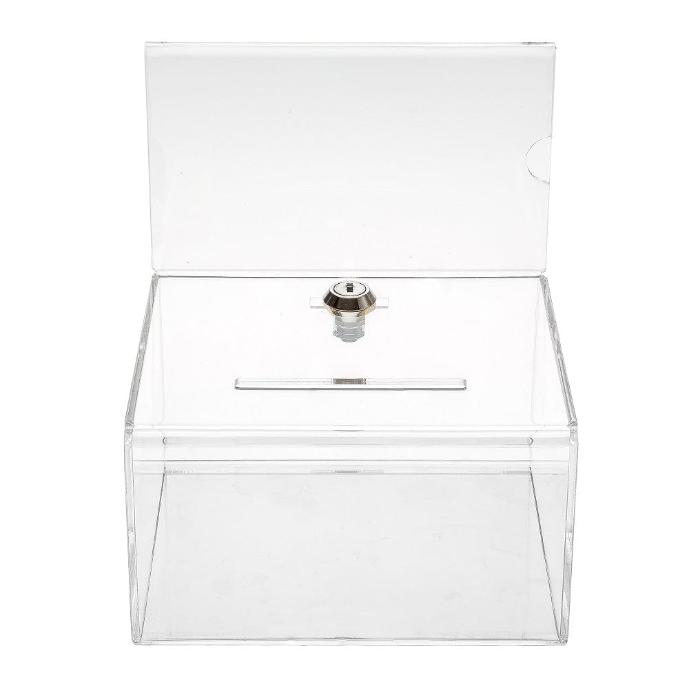 EHDesign Spendenbox Losbox / Spendenbox aus Acrylglas mit Einschub