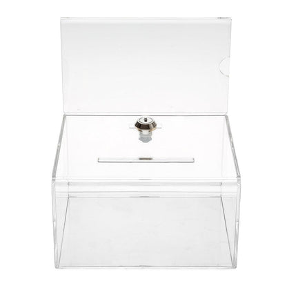 EHDesign Spendenbox Losbox / Spendenbox aus Acrylglas mit Einschub