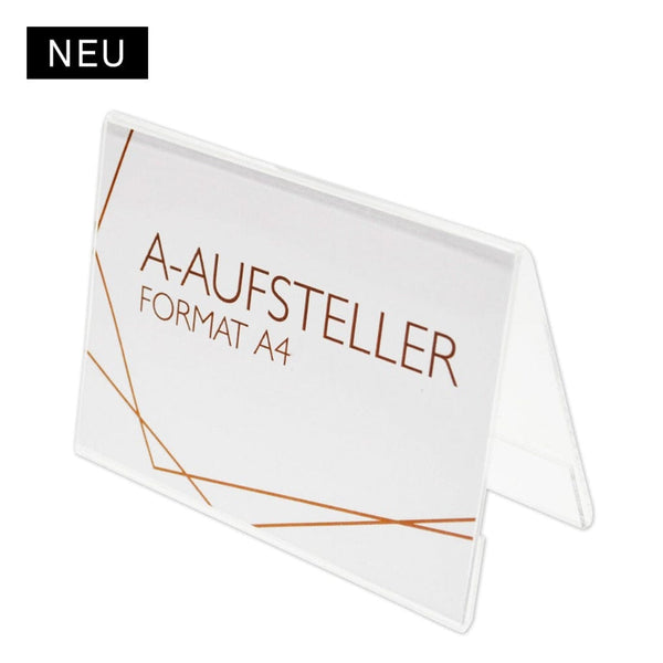 EHDesign Tischaufsteller aus Acrylglas in A-Form A4