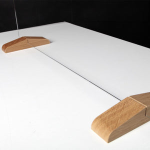 Hygieneschutzwand mit Holzfüßen | EH-Designshop