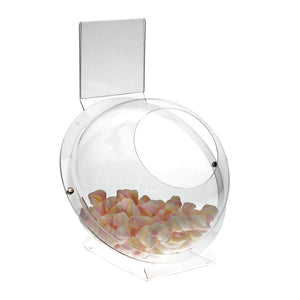 Kugelförmige Verkaufsschütte aus Acryl mit Einschub| EH-Designshop